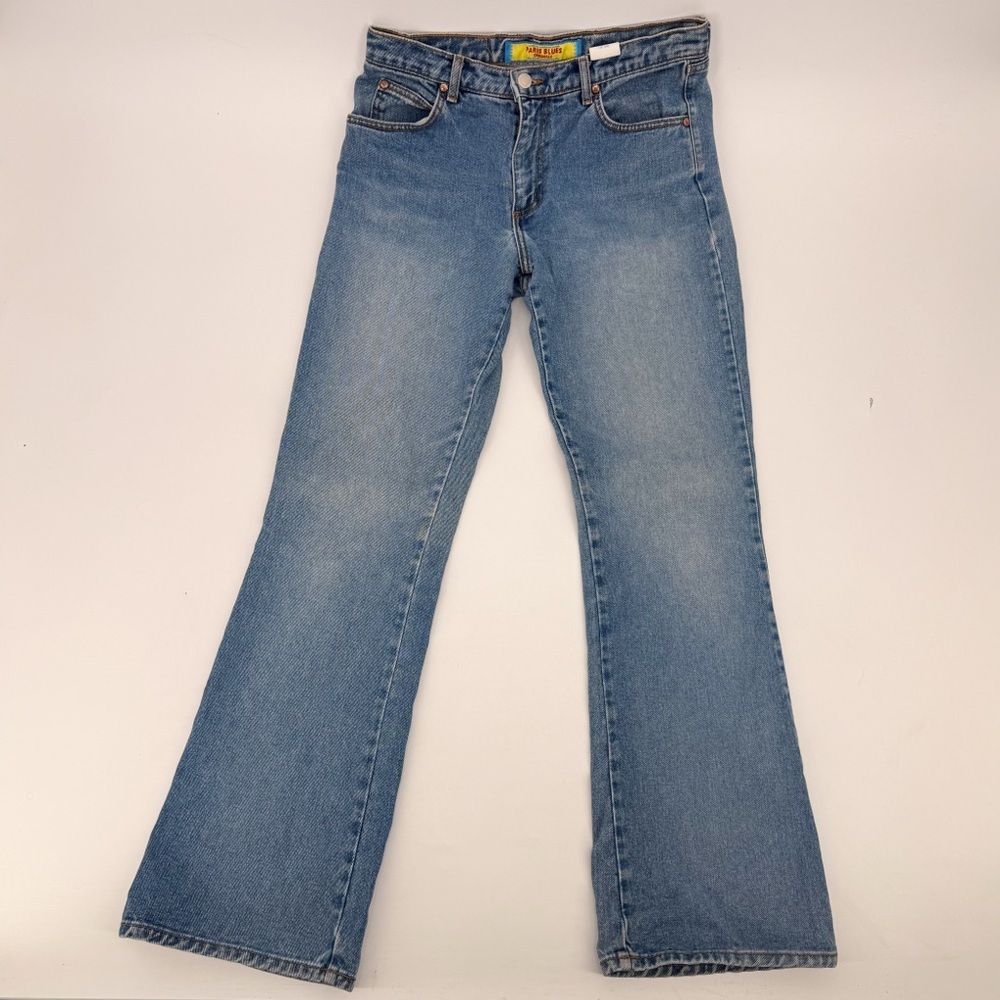 Paris Blues Womens Y2K Bootcut Blue Jeans Rigid Cotton Denim 2000s Vintage Era 7